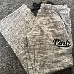 PINK Heathered Grey Boyfriend Sweatpants